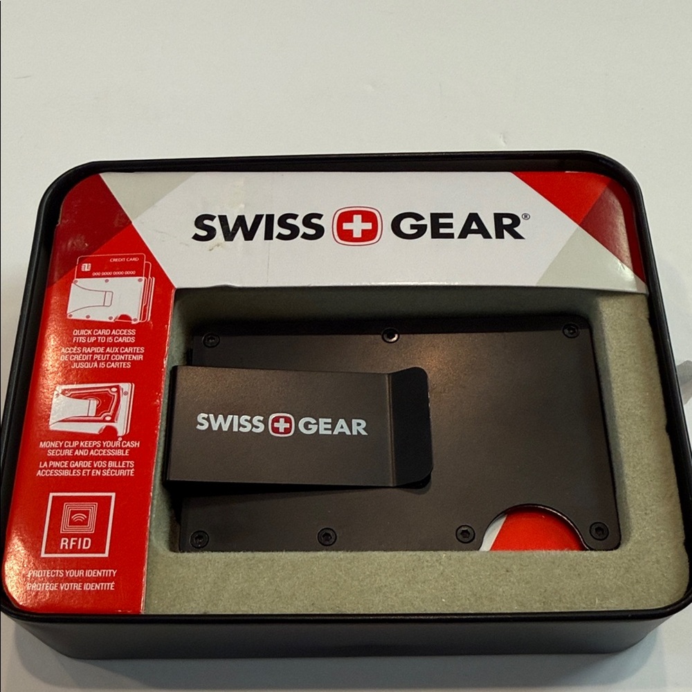 SwissGear Matte Black Embossed Accessory Box